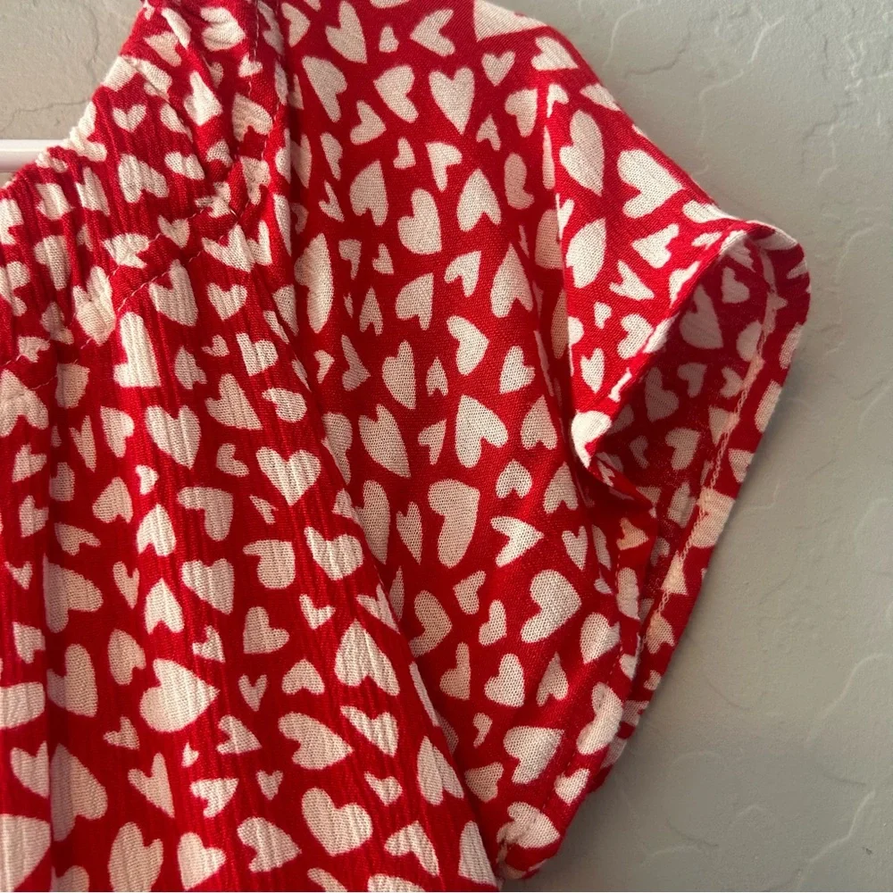 Gymboree red and white heart print valentines day dress size 4